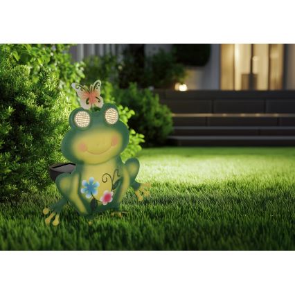 Globo - LED aurinkovalaisin 104xLED/3V IP44 300 mAh sammakko