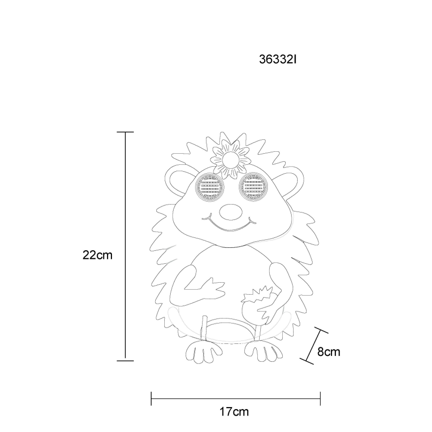 Globo - LED-aurinkovalaisin 104xLED/3V IP44 300 mAh siili