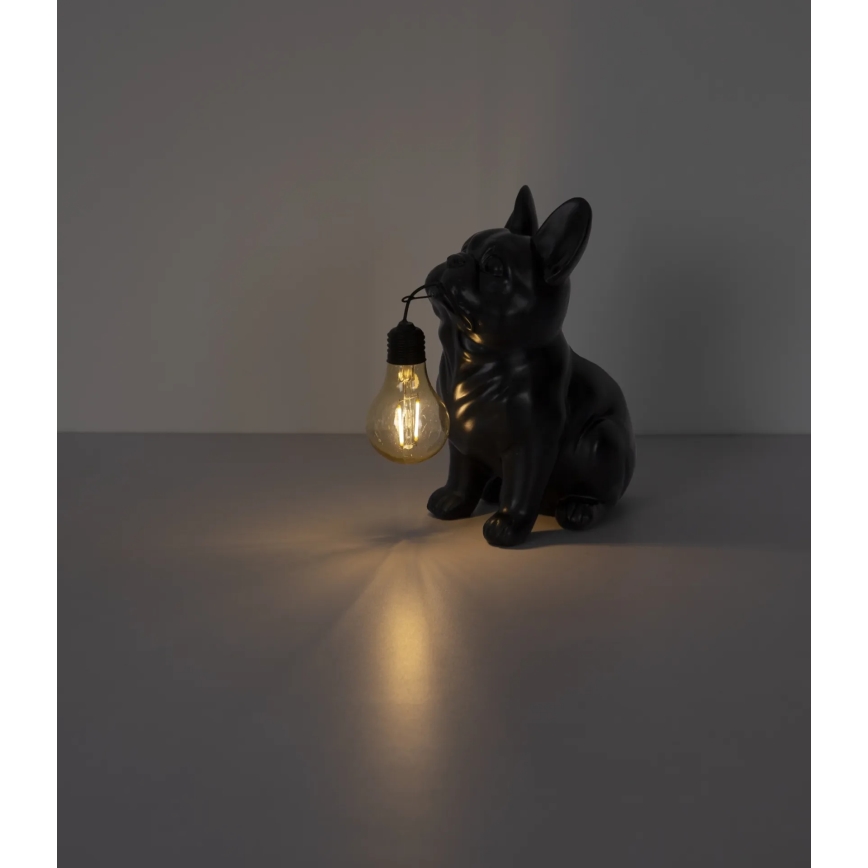 Globo - LED-aurinkovalaisin LED/3V IP44 300 mAh musta koira