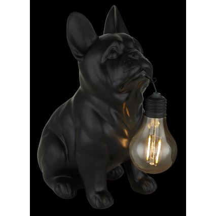 Globo - LED-aurinkovalaisin LED/3V IP44 300 mAh musta koira