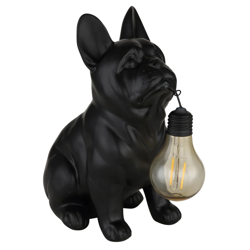 Globo - LED-aurinkovalaisin LED/3V IP44 300 mAh musta koira