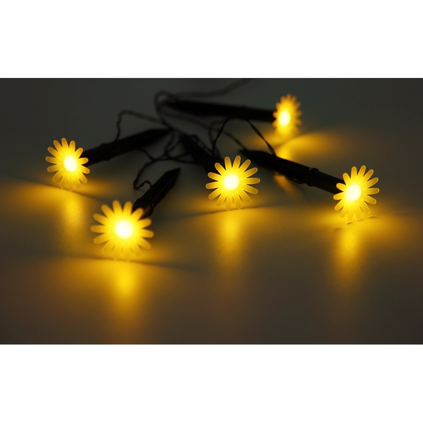 Globo - LED-aurinkoketju 5xLED/3V IP44 300 mAh 2,2 m kukat