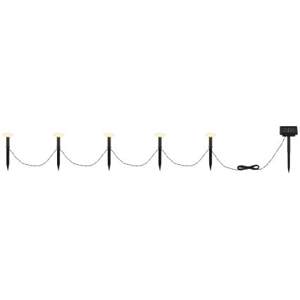 Globo - LED-aurinkoketju 5xLED/3V IP44 300 mAh 2,2 m kukat