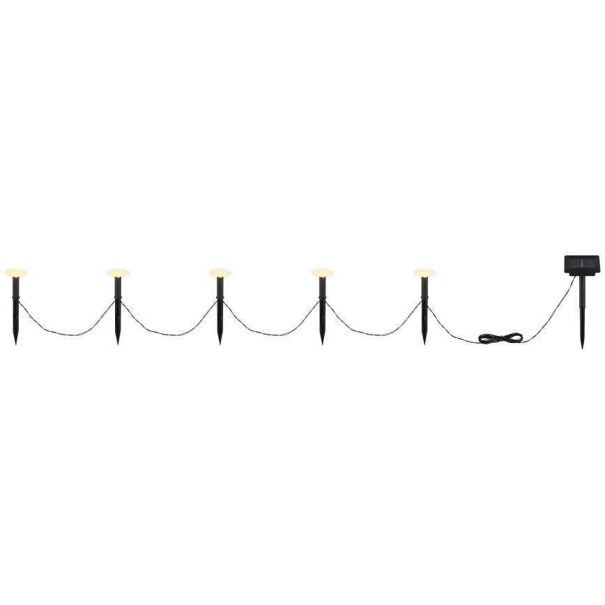 Globo - LED-aurinkoketju 5xLED/3V IP44 300 mAh 2,2 m kukat