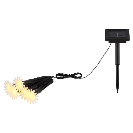 Globo - LED-aurinkoketju 5xLED/3V IP44 300 mAh 2,2 m kukat