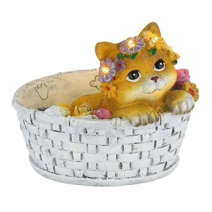 Globo - LED-aurinkovalaisin LED/1,2V IP44 300 mAh kissanmuotoinen