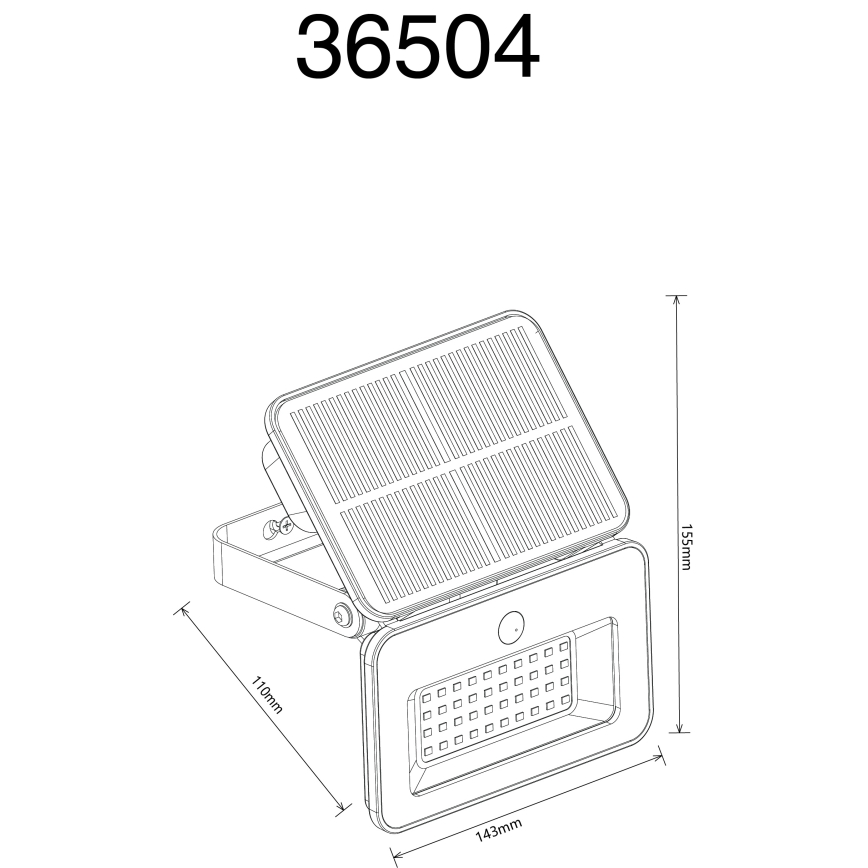 Globo - LED-himmennettävä aurinkovalaisin anturilla LED/8W/5V 3000/4000/6500K IP65 2200 mAh