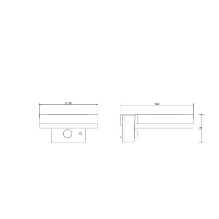 Globo - LED aurinkokäyttöinen valaisin sensorilla LED/6W/3,7V IP44 2200 mAh