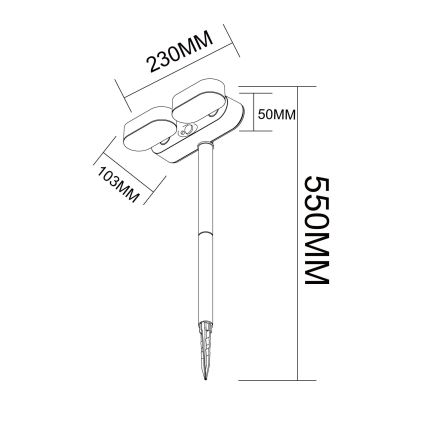 Globo - LED aurinkokennovalo sensorilla LED/7,2W/3V IP44 1200 mAh