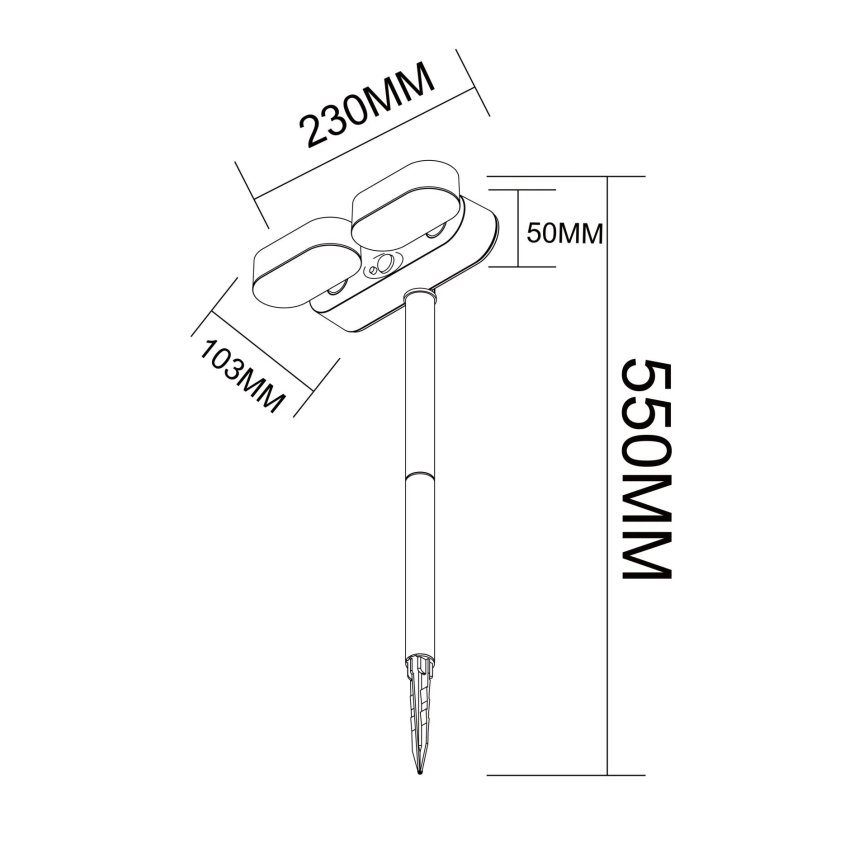 Globo - LED aurinkokennovalo sensorilla LED/7,2W/3V IP44 1200 mAh