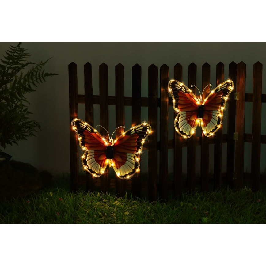 Globo - LED-aurinkovalaisin LED/3V IP44 200 mAh perhonen