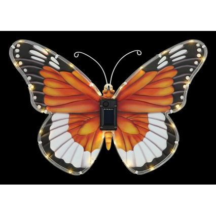 Globo - LED-aurinkovalaisin LED/3V IP44 200 mAh perhonen