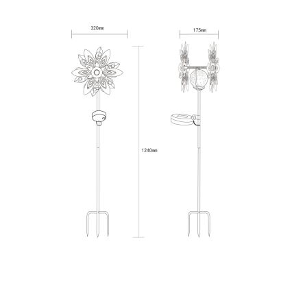 Globo - LED aurinkokoriste LED/0,02W/3V IP44 300 mAh