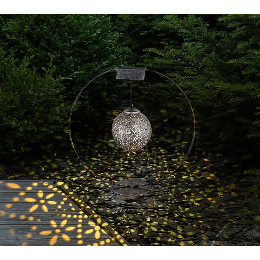 Globo - LED-aurinkovalaistus LED/0,06W/1,2V hopea IP44