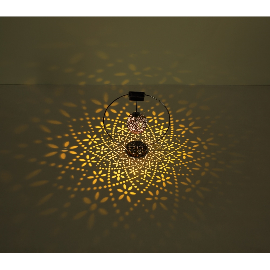 Globo - LED-aurinkovalaistus LED/0,06W/1,2V hopea IP44