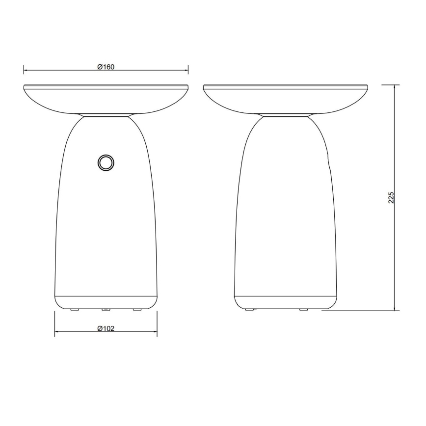 Globo - LED himmennettävä aurinkokosketuslamppu LED/10W/3,7V IP54 3600 mAh vihreä