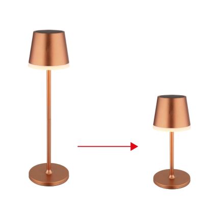 Globo - LED-aurinkovalaistus LED/0,6W/3V 3000K IP44 kupari