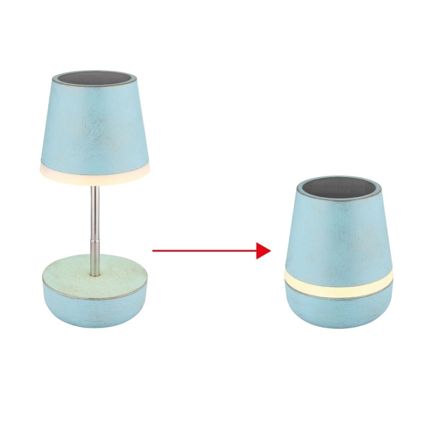 Globo - LED aurinkokäyttöinen lamppu 10xLED/0,06W/3V IP44 800 mAh sininen