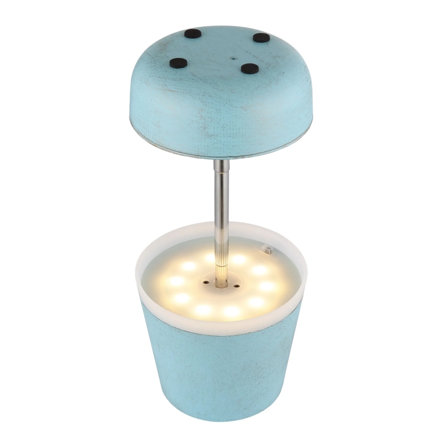 Globo - LED aurinkokäyttöinen lamppu 10xLED/0,06W/3V IP44 800 mAh sininen