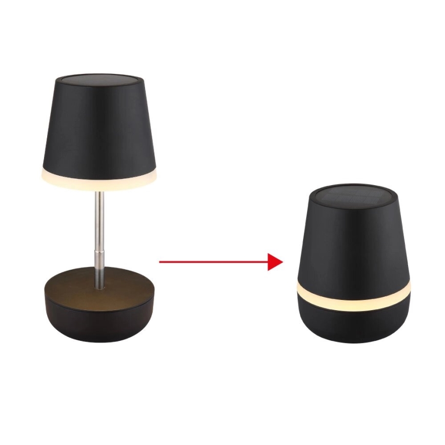 Globo - LED aurinkokennovalo 10xLED/0,06W/3V IP44 800 mAh musta