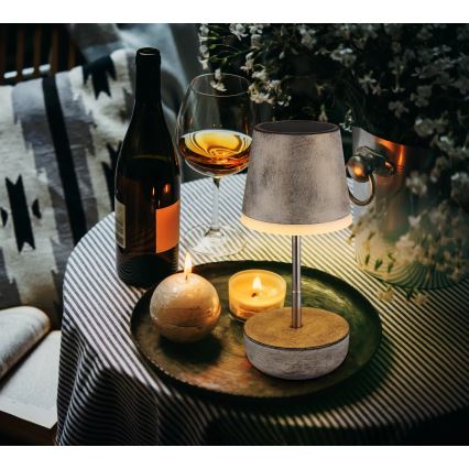 Globo - LED aurinkokäyttöinen lamppu 10xLED/0,06W/3V IP44 800 mAh harmaa