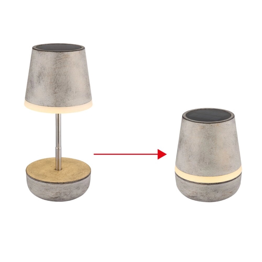 Globo - LED aurinkokäyttöinen lamppu 10xLED/0,06W/3V IP44 800 mAh harmaa