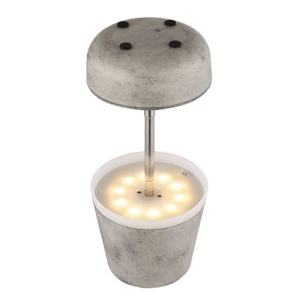 Globo - LED aurinkokäyttöinen lamppu 10xLED/0,06W/3V IP44 800 mAh harmaa