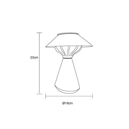 Globo - LED aurinkokennovalo 10xLED/0,06W/1,2V IP44 600 mAh ruskea