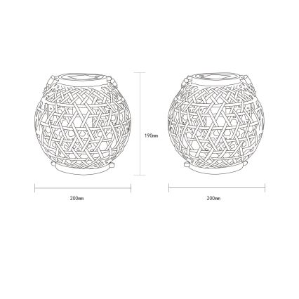 Globo - LED-aurinkovalaistus LED/0,02W/3V IP44 300 mAh