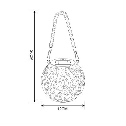 Globo - LED aurinkokäyttöinen valaisin LED/0,06W/3,2V IP44 200 mAh