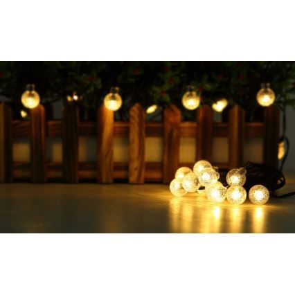 Globo - LED-aurinkoketju 20xLED/0,06W/3,2V 285 cm IP44 600 mAh