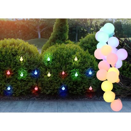 Globo - LED-aurinkovalosarja 20xLED/1,2V IP44 300 mAh 5,8 m