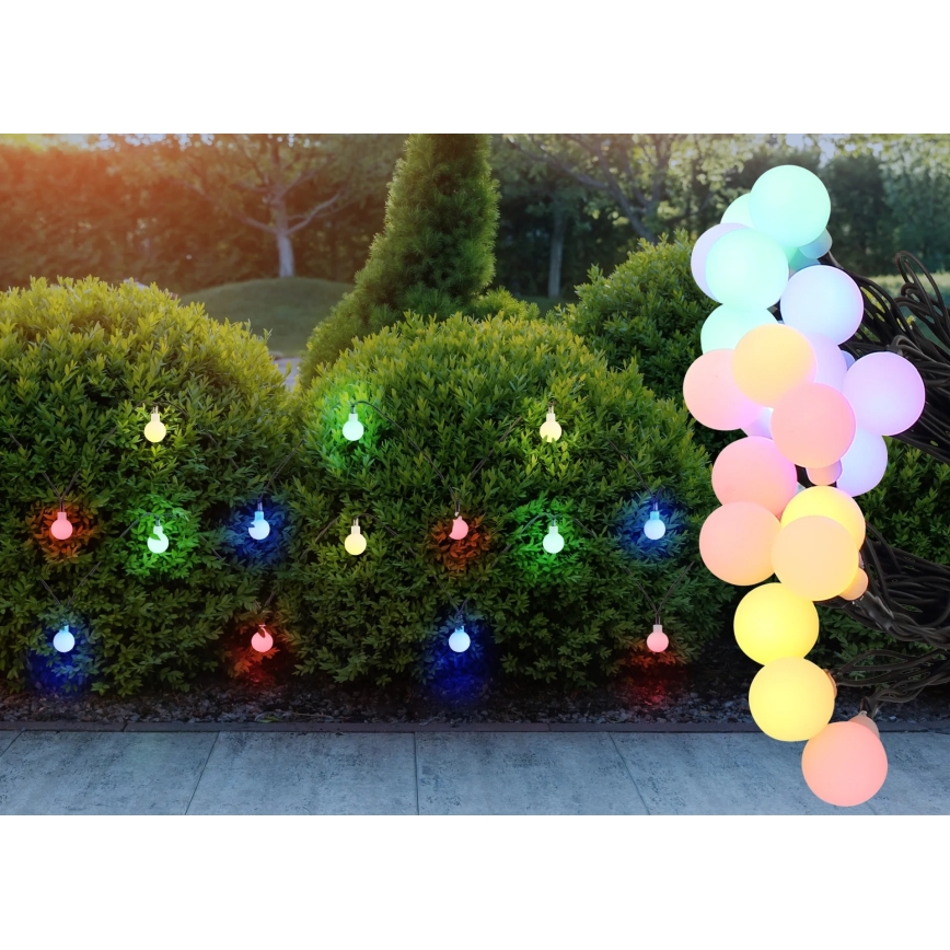 Globo - LED-aurinkovalosarja 20xLED/1,2V IP44 300 mAh 5,8 m