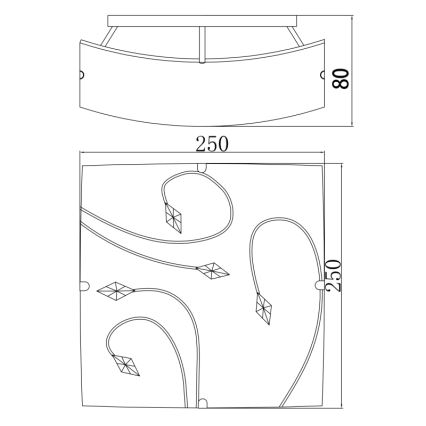 Globo - Kattovalo 1xE27/60W/230V