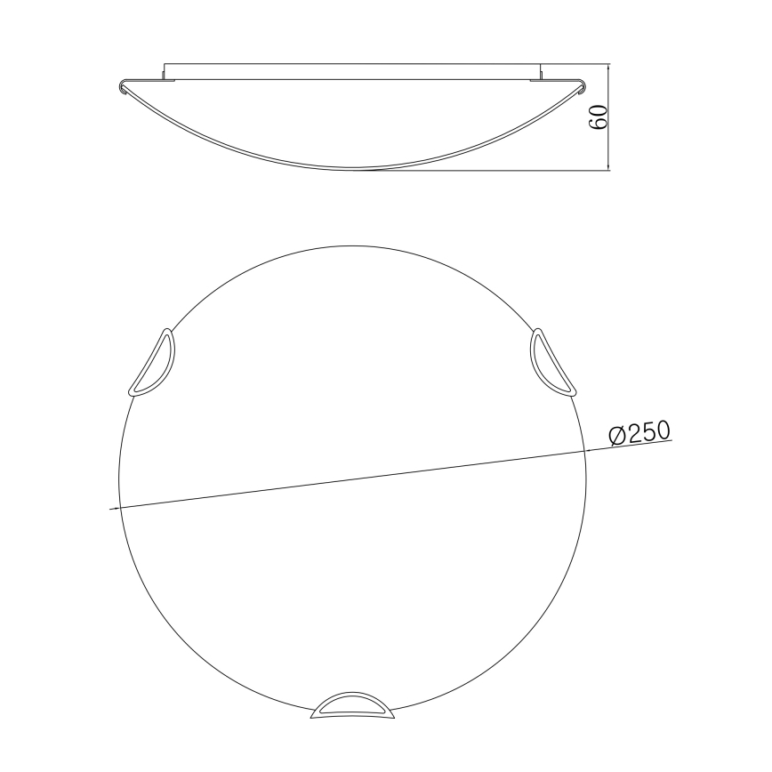 Globo - Kattovalo 1xE27/60W/230V
