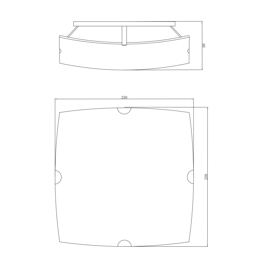 Globo - Kattovalo 1xE27/60W/230V