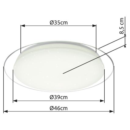 Globo - LED himmennettävä kattovalaisin LED/30W/230V 3000-6500K + kaukosäädin