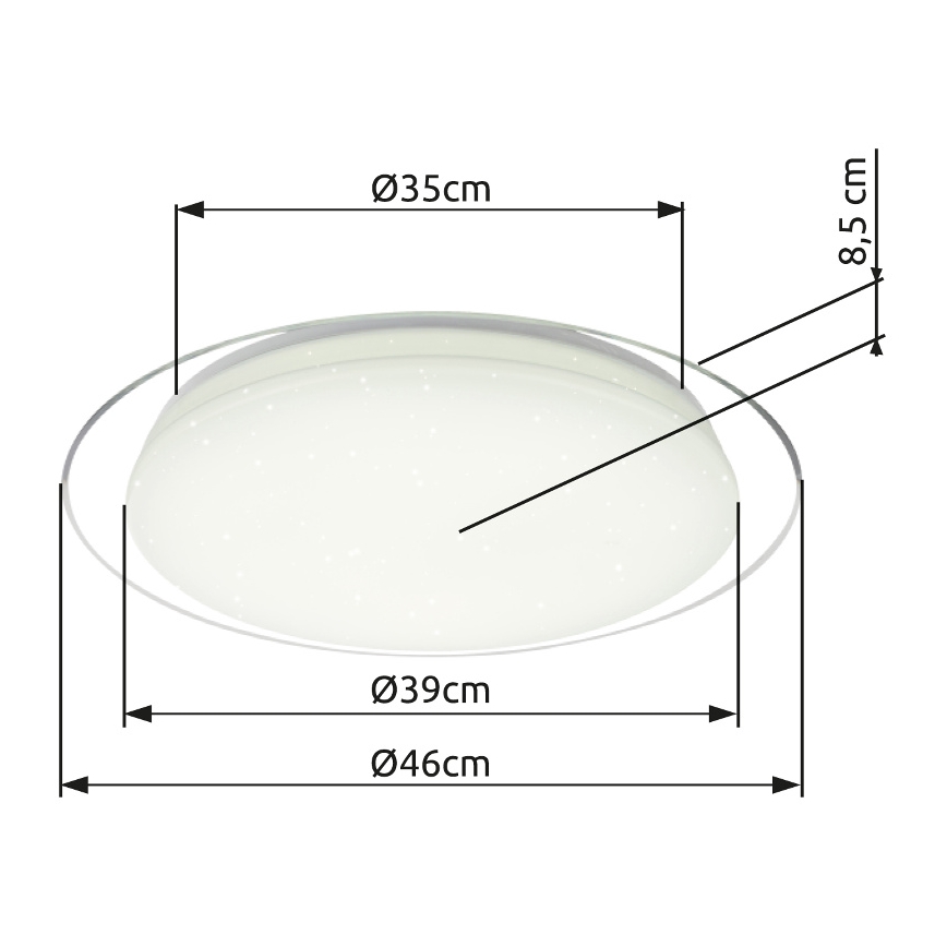 Globo - LED himmennettävä kattovalaisin LED/30W/230V 3000-6500K + kaukosäädin