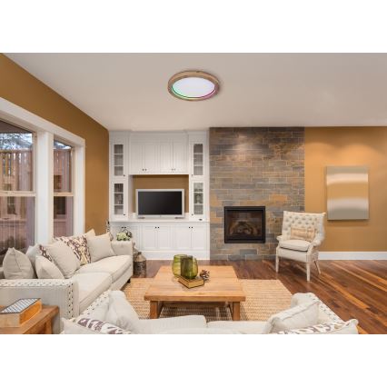 Globo - LED RGBW Himmennettävä kattovalo LED/24W/230V 2700-6000K + kauko-ohjaus