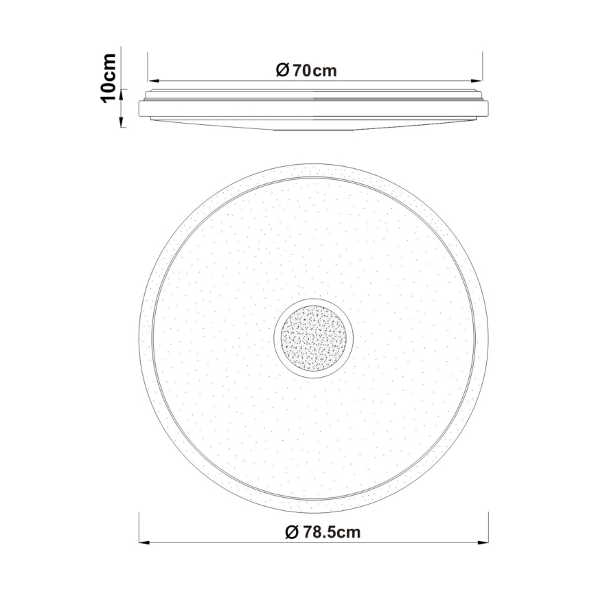 Globo - himmennettävä LED-kattovalaisin LED/80W/230V 2700-6500K halkaisija 78,5 cm + kaukosäädin