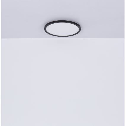 Globo - Himmennettävä kylpyhuoneen LED-kattovalaisin LED/18W/230V halkaisija 29,4 cm IP44 musta