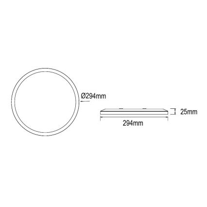 Globo - Himmennettävä kylpyhuoneen LED-kattovalaisin LED/18W/230V halkaisija 29,4 cm IP44 valkoinen