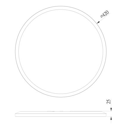 Globo - Himmennettävä kylpyhuoneen LED-kattovalaisin LED/24W/230V halkaisija 42 cm IP44 valkoinen