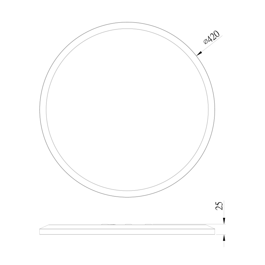 Globo - Himmennettävä kylpyhuoneen LED-kattovalaisin LED/24W/230V halkaisija 42 cm IP44 valkoinen