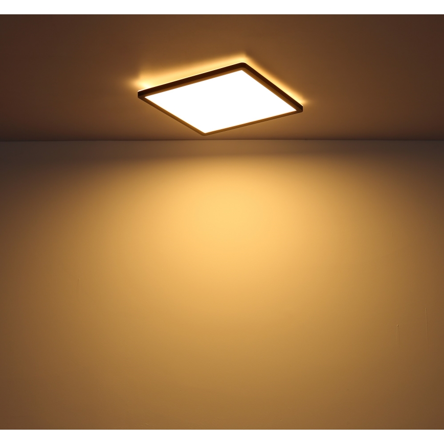 Globo - Himmennettävä kylpyhuoneen LED-kattovalaisin LED/18W/230V 29,4x29,4 cm IP44 musta