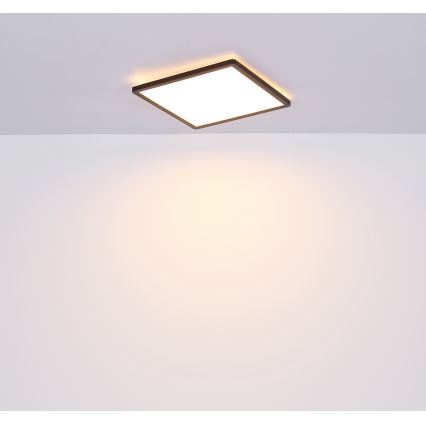 Globo - Himmennettävä kylpyhuoneen LED-kattovalaisin LED/18W/230V 29,4x29,4 cm IP44 musta