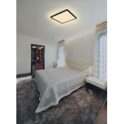Globo - Himmennettävä kylpyhuoneen LED-kattovalaisin LED/18W/230V 29,4x29,4 cm IP44 musta