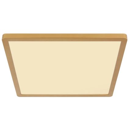 Globo - Himmennettävä kylpyhuoneen LED-kattovalaisin LED/18W/230V 3000K IP44 29,4x29,4 cm messinki