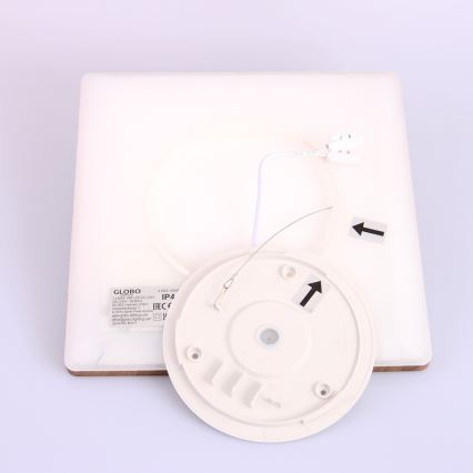 Globo - Himmennettävä kylpyhuoneen LED-kattovalaisin LED/18W/230V 29,4x29,4 cm IP44 ruskea