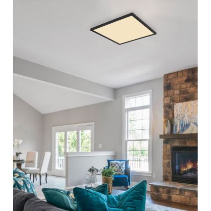 Globo - Himmennettävä kylpyhuoneen LED-kattovalaisin LED/24W/230V 42x42 cm IP44 musta